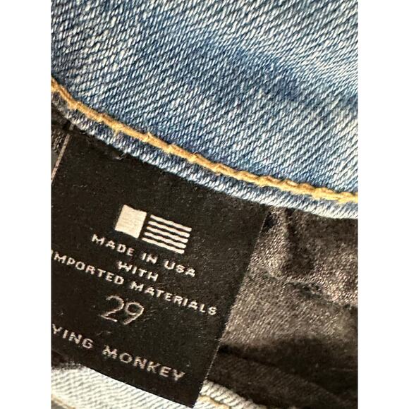 Flying Monkey Light Wash Blue Cotton Blend Denim Skinny Jeans Women's Size 29 - Picture 6 of 9